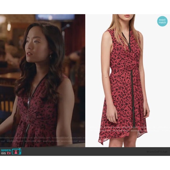 AllSaints Jayda Roar Dress, Pink size M - Picture 3 of 11